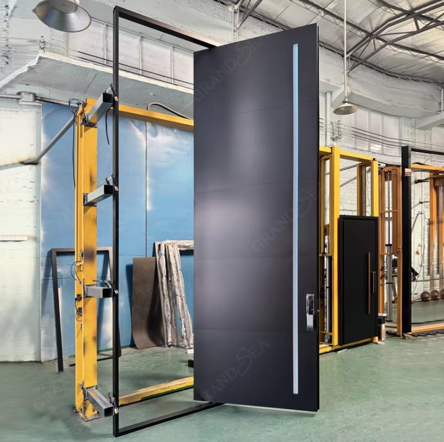 The huge front door which is over three meters high comes from the Grandsea factory - grandseabuilding.com