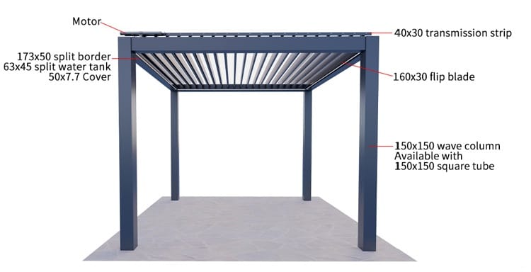A basic aluminum prefabricated pergola kit - grandseabuilding.com