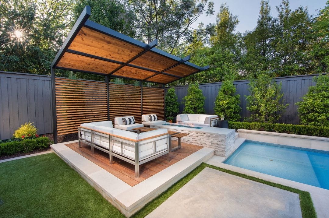 Outdoor poolside deck pergola - grandseabuilding.com