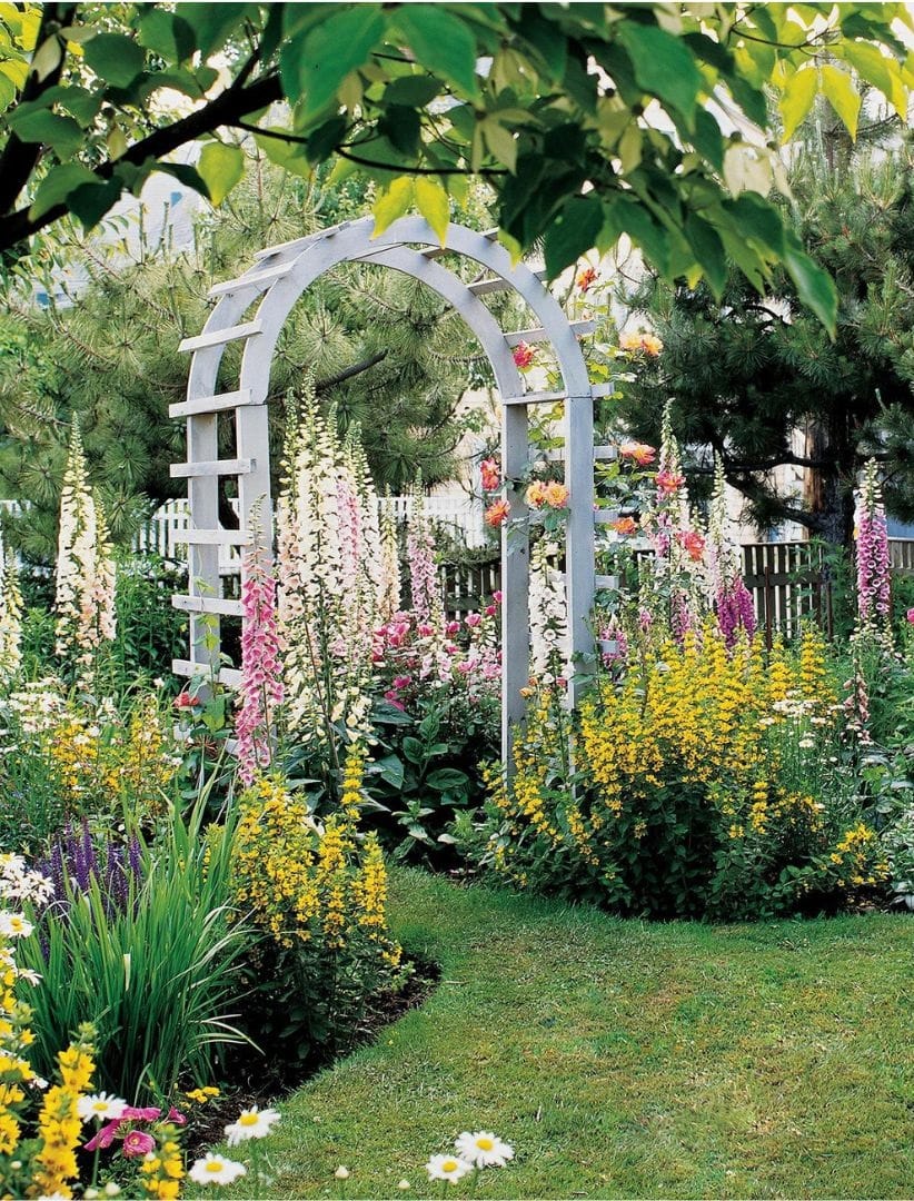 a floral-covered arbor marking a garden entrance - grandseabuilding.com