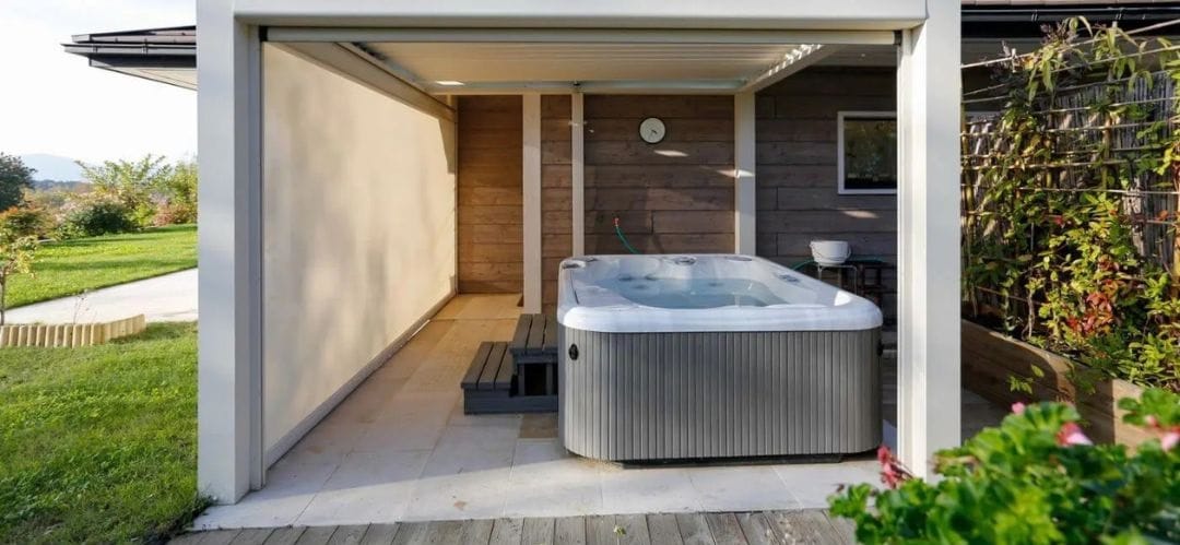 hot tub spa pergolas with privacy wall - grandseabuilding.com